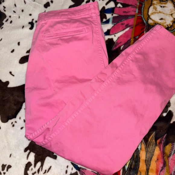 J. Crew Pink Straight Leg Pants Bold and Chic - Picture 2 of 3